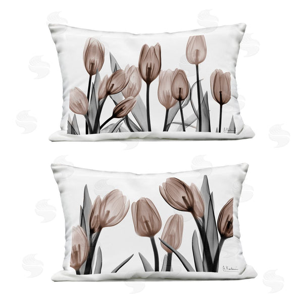 Stupell Industries Albert Koetsier | Translucent Tulips In Mocha Printed Throw Pillow Set