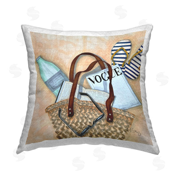 Stupell Industries Ale Saiz Studio | Beach Hangout Bag Printed Throw Pillow