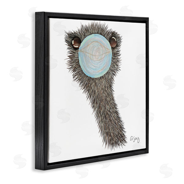 Stupell Industries Ale Saiz Studio | Funny Ostrich Blowing Bubblegum Wall Art