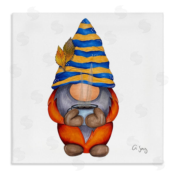stupell industries Ale Saiz Studio | Gnome Steaming Coffee Cup Drink Wall Art
