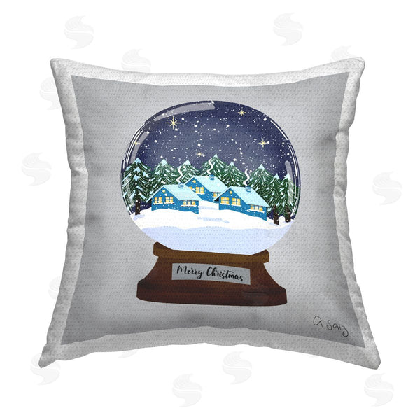 Stupell Industries Ale Saiz Studio | Merry Christmas Night Sky Printed Throw Pillow