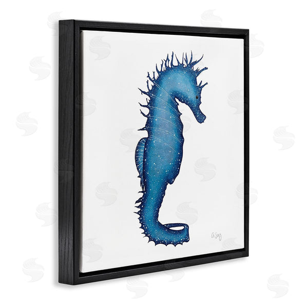 Stupell Industries Ale Saiz Studio | Saturated Seahorse Blue Speckled Stars Sea Life Wall Art