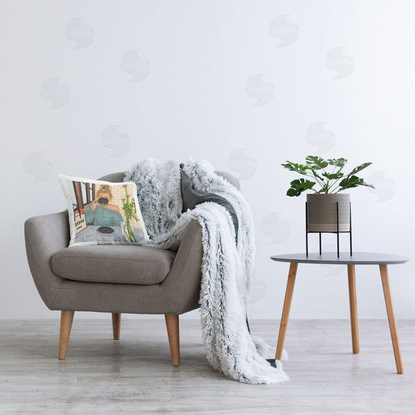 Stupell Industries Ale Saiz Studio | Weekend Vibes Woman Printed Throw Pillow