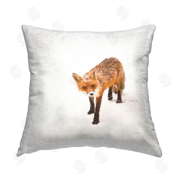 Stupell Industries Aledanda | Fox Portrait Snowy Landscape Printed Throw Pillow
