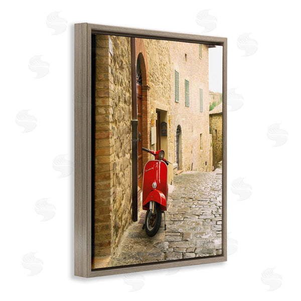 Stupell Industries Aledanda | Red Moped In City Wall Art