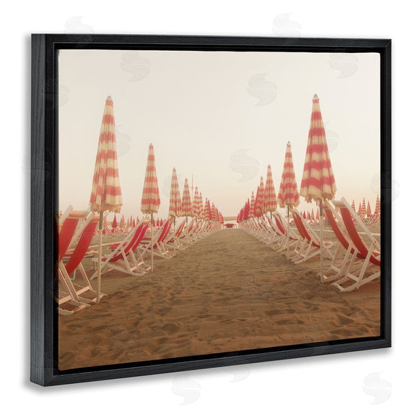 Stupell Industries Aledanda | Symmetric Beach Chairs On Sand