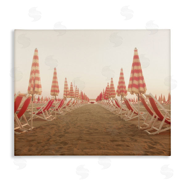 stupell industries Aledanda | Symmetric Beach Chairs on Sand