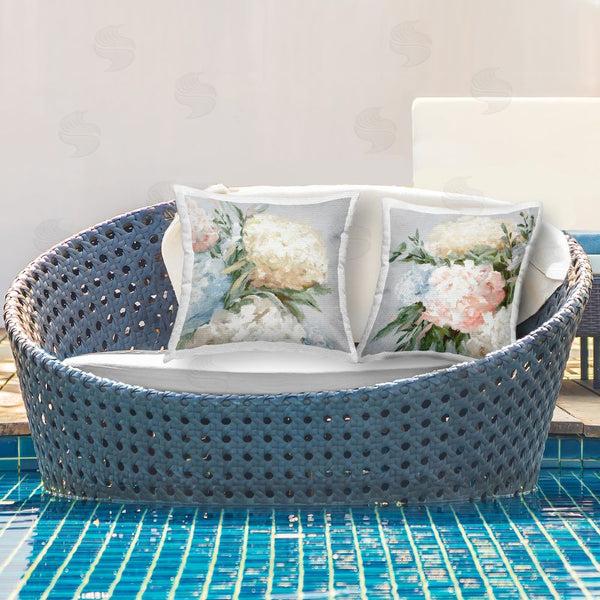 Stupell Industries Alex Black | Pastel Hued Hydrangeas Printed Throw Pillow Set