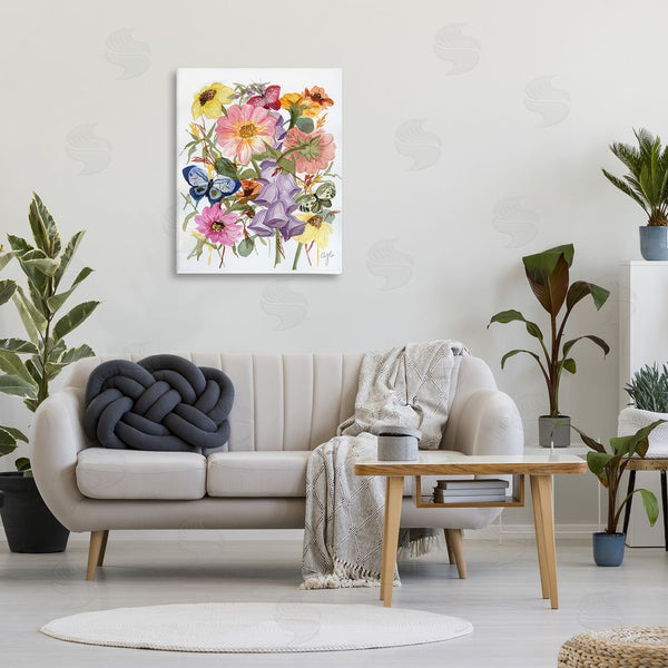 Stupell Industries Alexandria Gilbert Kincaid | Mixed Florals & Butterflies Wall Art