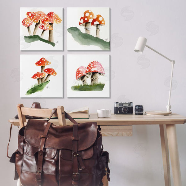 Stupell Industries Alexandria Gilbert Kincaid | Red Spotted Mushrooms Wall Art