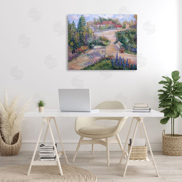Stupell Industries Alexi Fine | Spring Garden Benches Wall Art