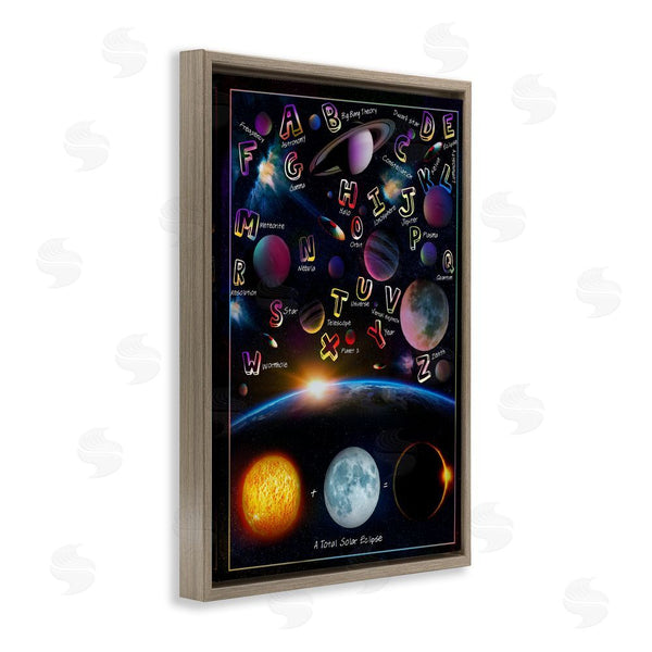 Stupell Industries Ali Chris | Educational Astronomy Alphabet Wall Art