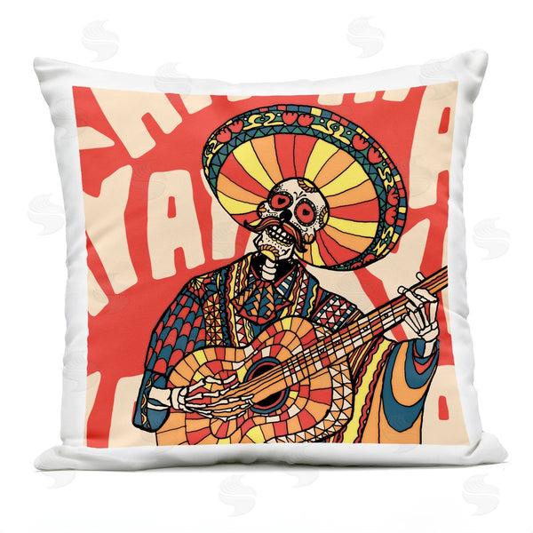 Stupell Industries Ali Gulec | Day Of Dead Guitarist Skeleton Printed Throw Pillow