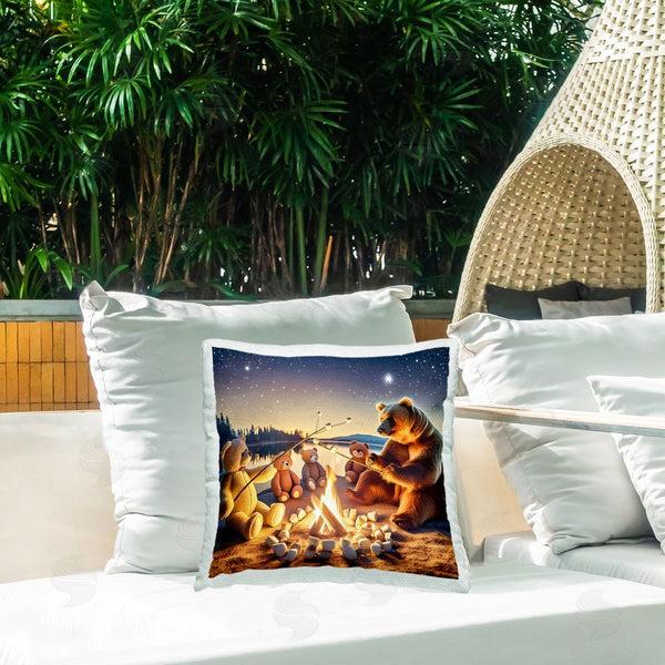 Stupell Industries Alina Georgescu | Fireside Friends Bear Printed Throw Pillow