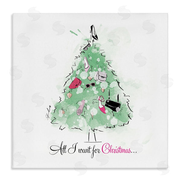 stupell industries Alison Petrie | All I want For Christmas Fashion Wall Art