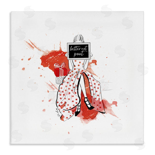 stupell industries Alison Petrie | Better Not Pout Holiday Fashion Wall Art