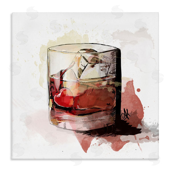stupell industries Alison Petrie | Cherry Liquor Cocktail Glass Wall Art