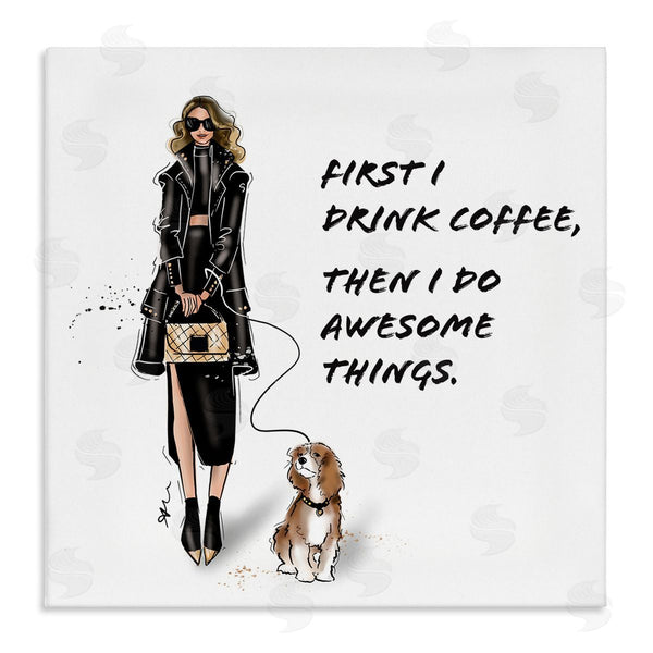 stupell industries Alison Petrie | Coffee & Awesome Things Phrase Wall Art