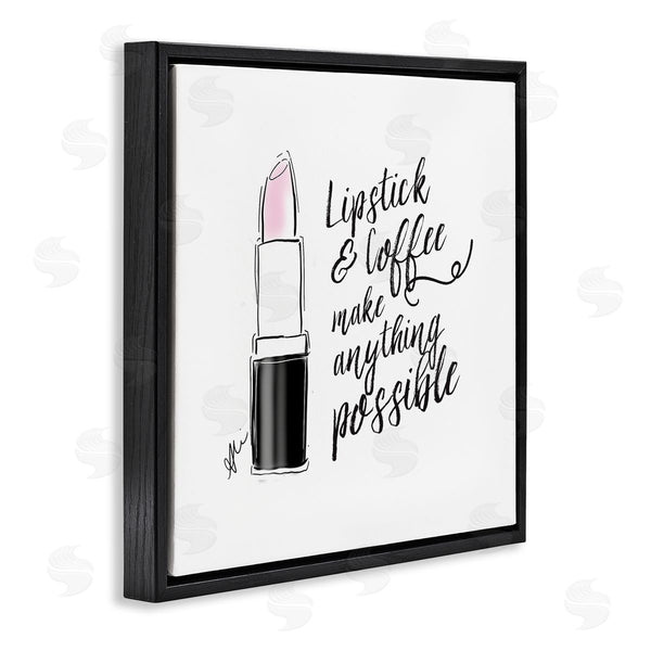 Stupell Industries Alison Petrie | Lipstick & Coffee Everything Possible Wall Art