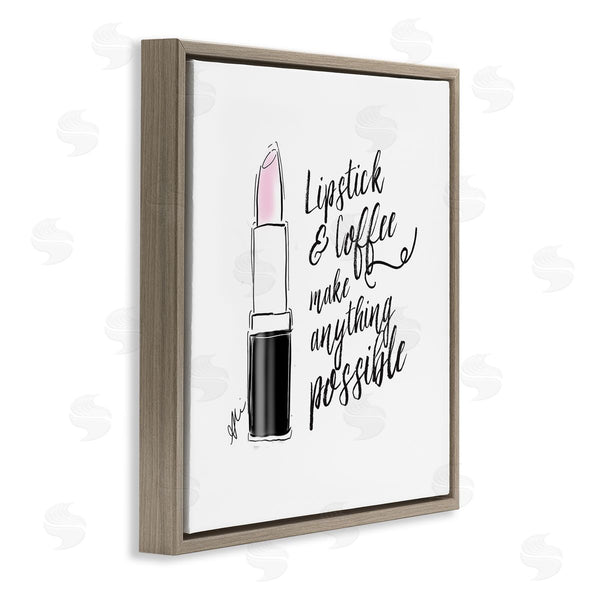 Stupell Industries Alison Petrie | Lipstick & Coffee Everything Possible Wall Art