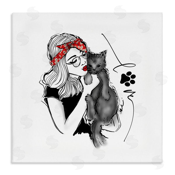stupell industries Alison Petrie | Love Glam Cat Cuddle Wall Art
