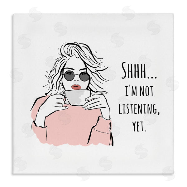 stupell industries Alison Petrie | Not Listening Yet Funny Coffee Wall Art