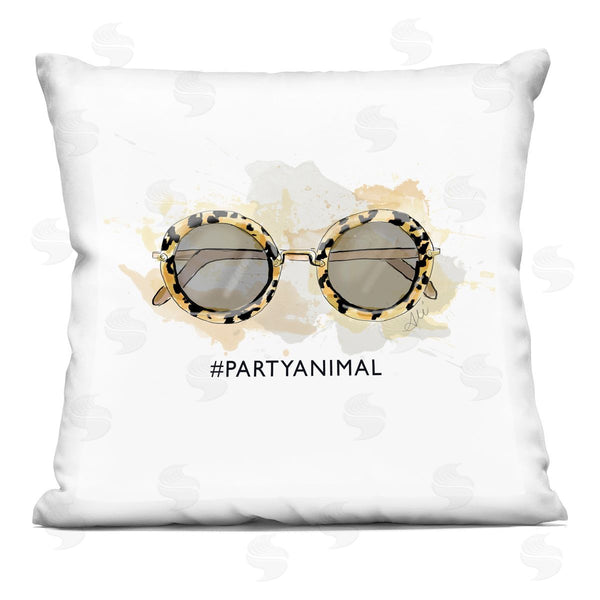 stupell industries Alison Petrie | #PartyAnimal Fashion Glam Sunglasses Printed Throw Pillow
