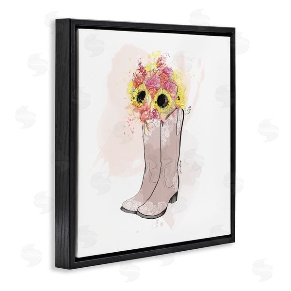 Stupell Industries Alison Petrie | SunBouquet Cowboy Boots Wall Art