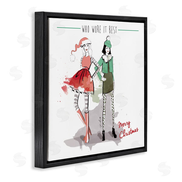 Stupell Industries Alison Petrie | Who Wore It Best Christmas Fashion Wall Art