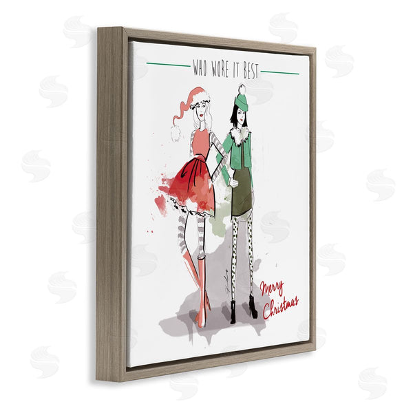 Stupell Industries Alison Petrie | Who Wore It Best Christmas Fashion Wall Art