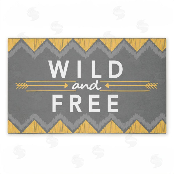 stupell industries Alison Tauber | Desert Boho Wild & Free Non-Woven Door Mat