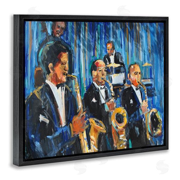 Stupell Industries Allayn Stevens | Jazz Saxophone Trio Expressive Quintet Musicians Wall Art