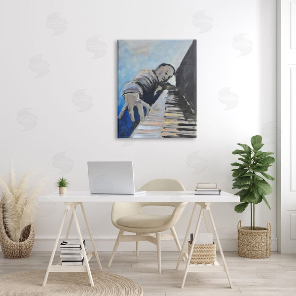 Stupell Industries Allayn Stevens | Piano Player Blues Musician Expressive Painting Wall Art