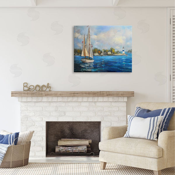 Stupell Industries Allayn Stevens | Sailboats Ocean Landscape Wall Art