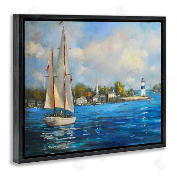 Stupell Industries Allayn Stevens | Sailboats Ocean Landscape Wall Art