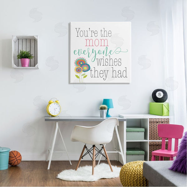 Stupell Industries Alli Rogosich | Mom Everyone Wishes For Floral Wall Art