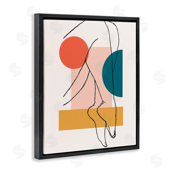 Stupell Industries Alonzo Saunders | Abstract Legs Over Bold Geometric Blocked Shapes