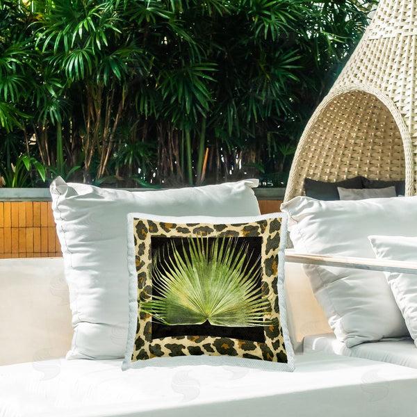 Stupell Industries Alonzo Saunders | Animal Patterned Leaf Printed Throw Pillow