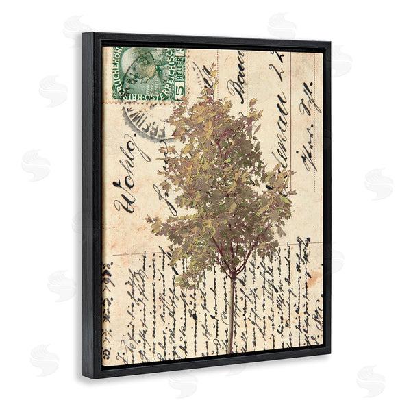 Stupell Industries Alonzo Saunders | Country Vintage Postal Card Autumn Tree