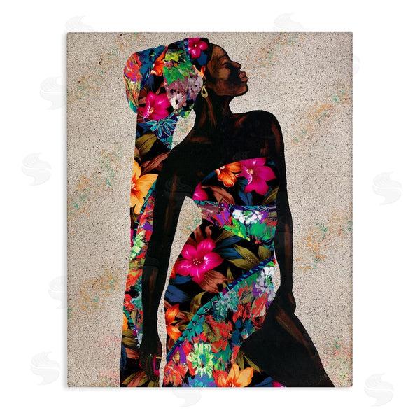 stupell industries Alonzo Saunders | Female in Floral Pattern Outfit