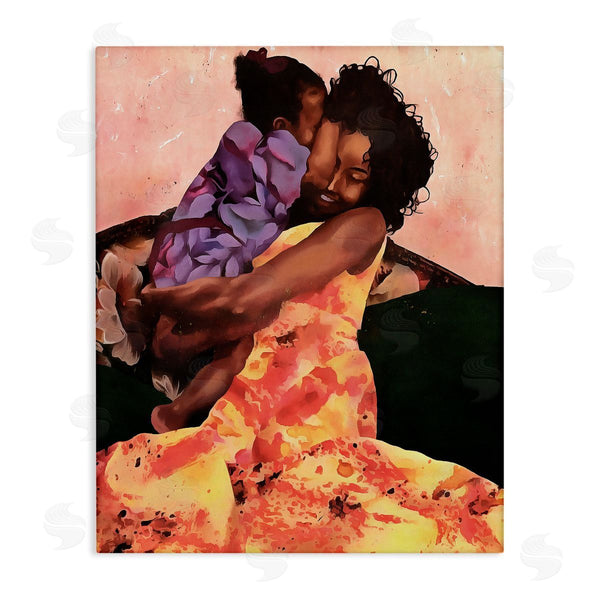 stupell industries Alonzo Saunders | Motherly Hug Loving Family Daughter Moment