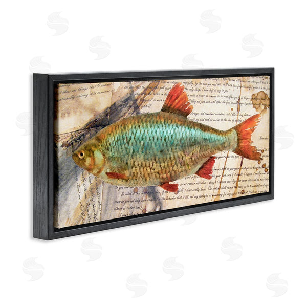 Stupell Industries Alonzo Saunders | Vintage Pages And Fish Wall Art