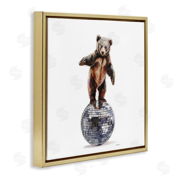 Stupell Industries Amanda Greenwood | Bear Balancing On Disco Ball