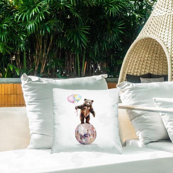 Stupell Industries Amanda Greenwood | Bear & Balloons Disco Printed Throw Pillow