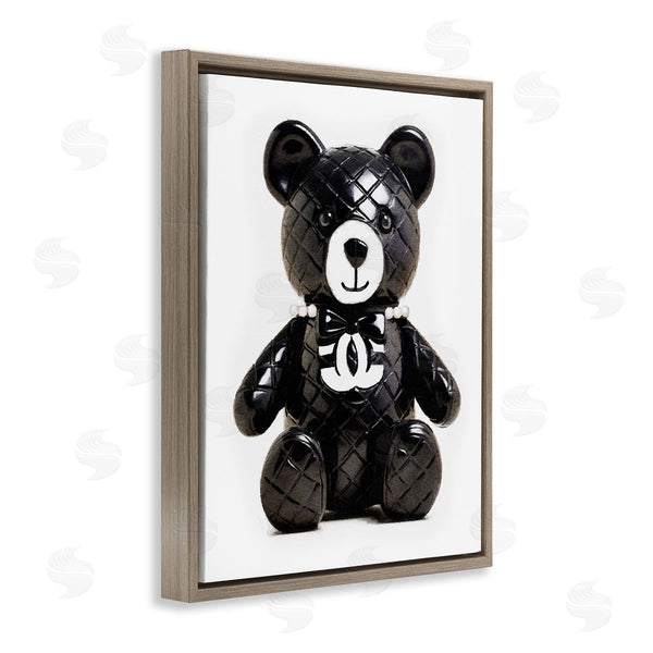 Stupell Industries Amanda Greenwood | Black Glam Teddy Bear