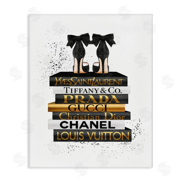 stupell industries Amanda Greenwood | Black Gold White Glam Bookstack