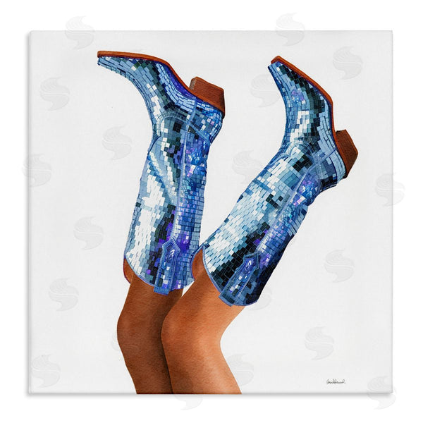 stupell industries Amanda Greenwood | Blue Glam Cowgirl Boots stupell industries Amanda Greenwood | Blue Glam Cowgirl Boots