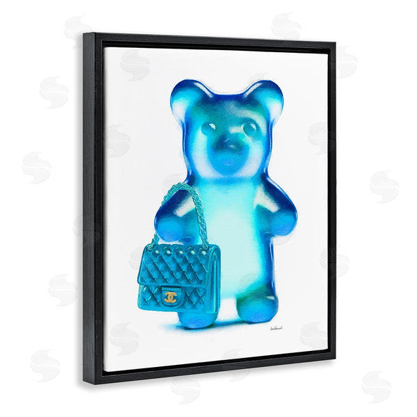 Stupell Industries Amanda Greenwood | Blue Trendy Bear & Bag