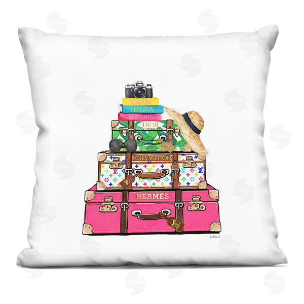 stupell industries Amanda Greenwood | Bold Glam Travel Cases Printed Throw Pillow