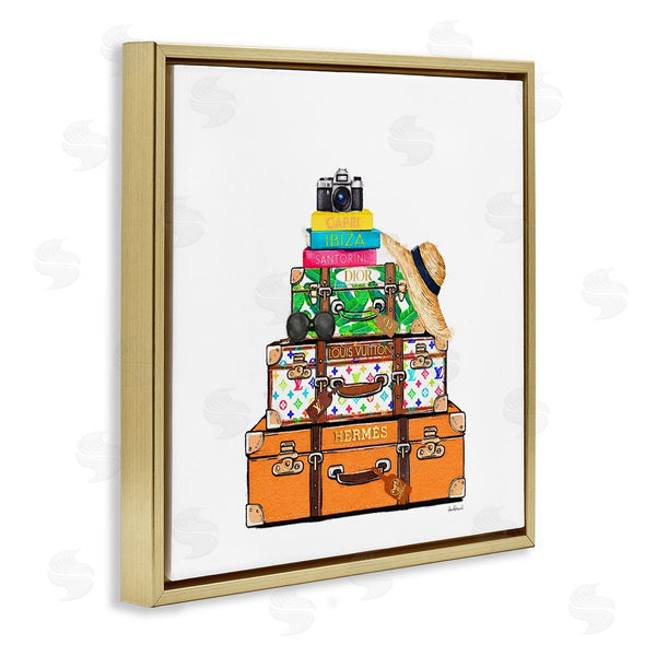 Stupell Industries Amanda Greenwood | Bright Glam Travel Cases Wall Art